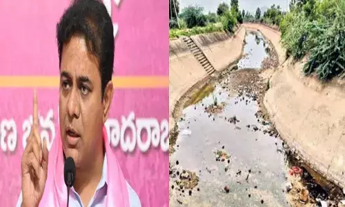 KTR : కరువు కాదు.. కాంగ్రెస్ కాటేసింది - కేటీఆర్ KTR : కరువు కాదు.. కాంగ్రెస్ కాటేసింది - కేటీఆర్