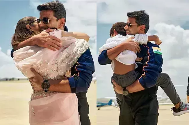 Shubhanshu Shukla: అంతరిక్ష యాత్ర తర్వాత..  కుటుంబసభ్యులను కలిసి శుభాన్షు శుక్లా