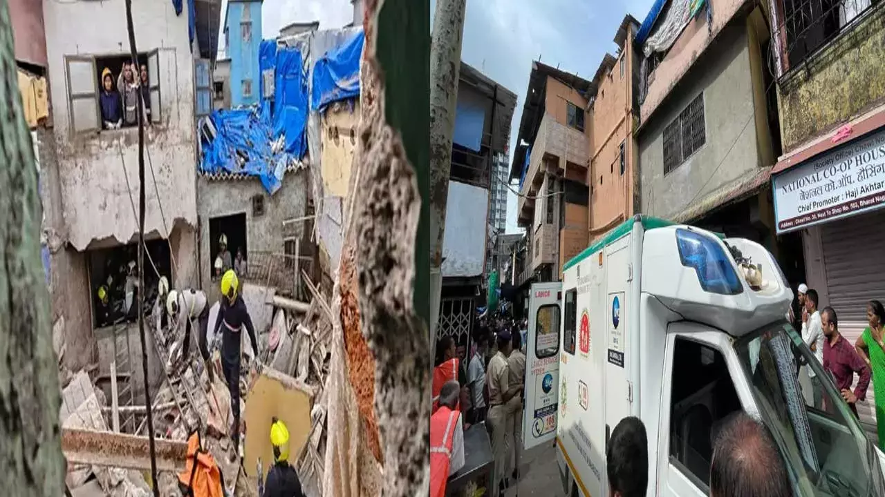 Mumbai : కూలిన పాత భవనం.. ముగ్గురి పరిస్థితి విషమం Mumbai : కూలిన పాత భవనం.. ముగ్గురి పరిస్థితి విషమం