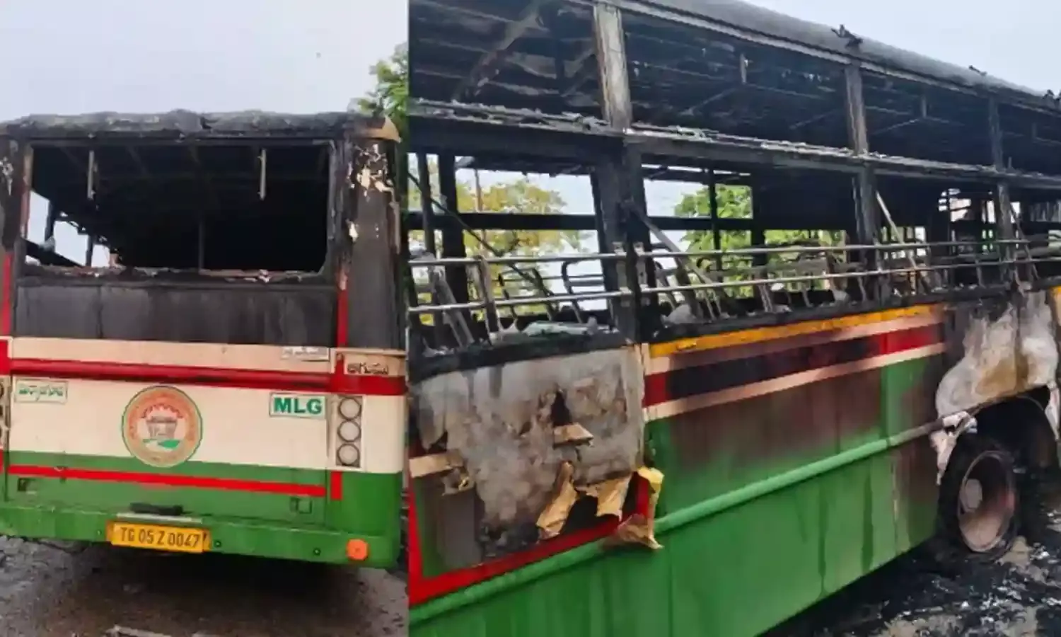 Miryalaguda : ఆర్టీసీ బస్సుకు నిప్పు పెట్టిన దుండగులు.. పోలీసుల గాలింపు Miryalaguda : ఆర్టీసీ బస్సుకు నిప్పు పెట్టిన దుండగులు.. పోలీసుల గాలింపు