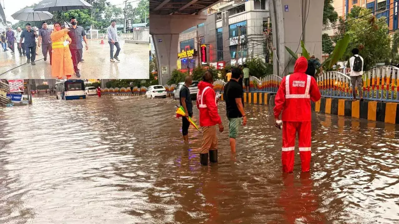 Heavy Rains : హైదరాబాద్ లో దంచి కొడుతున్న వాన.. అధికారుల అలర్ట్..