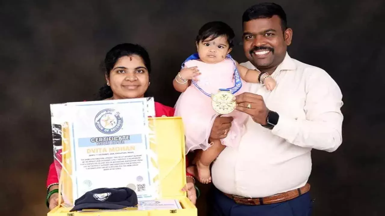 Karnataka : 6 నెలల వయసులో చిన్నారి అరుదైన రికార్డు