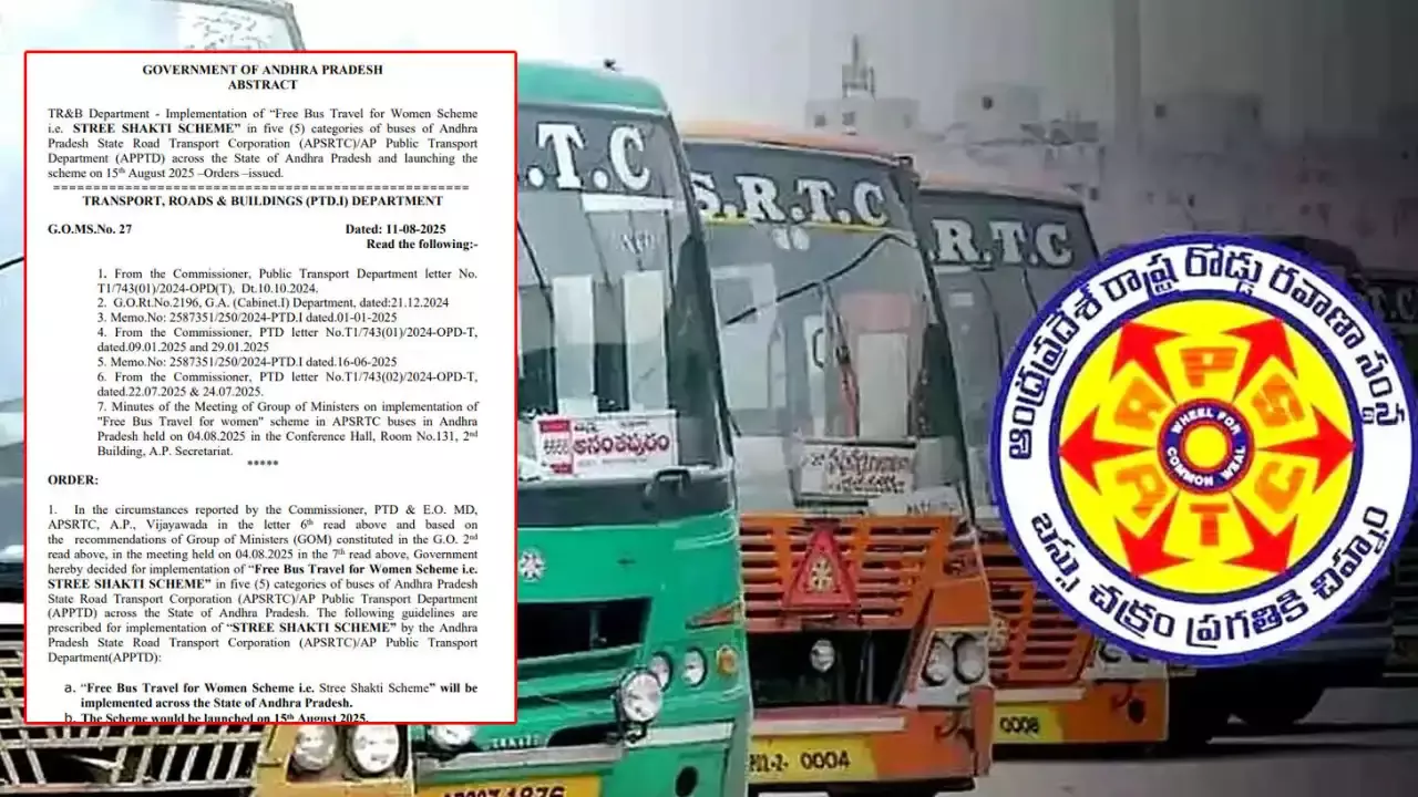 Andhra Pradesh  : ఆగస్ట్ 15 నుంచి ఫ్రీ బస్సు.. జీవో విడుదల.. Andhra Pradesh  : ఆగస్ట్ 15 నుంచి ఫ్రీ బస్సు.. జీవో విడుదల..