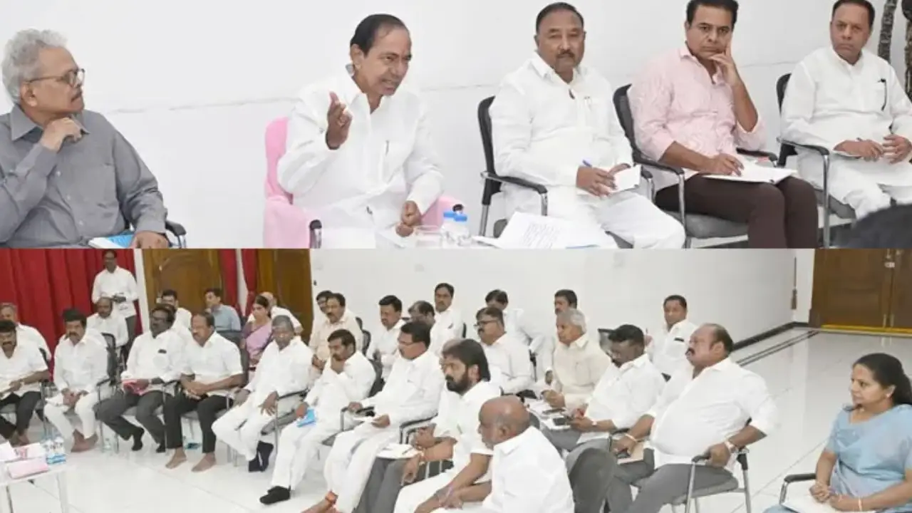 KCR : బీఆర్ఎస్ నేతలతో కేసీఆర్ భేటీ.. వాటిపై చర్చ.. KCR : బీఆర్ఎస్ నేతలతో కేసీఆర్ భేటీ.. వాటిపై చర్చ..
