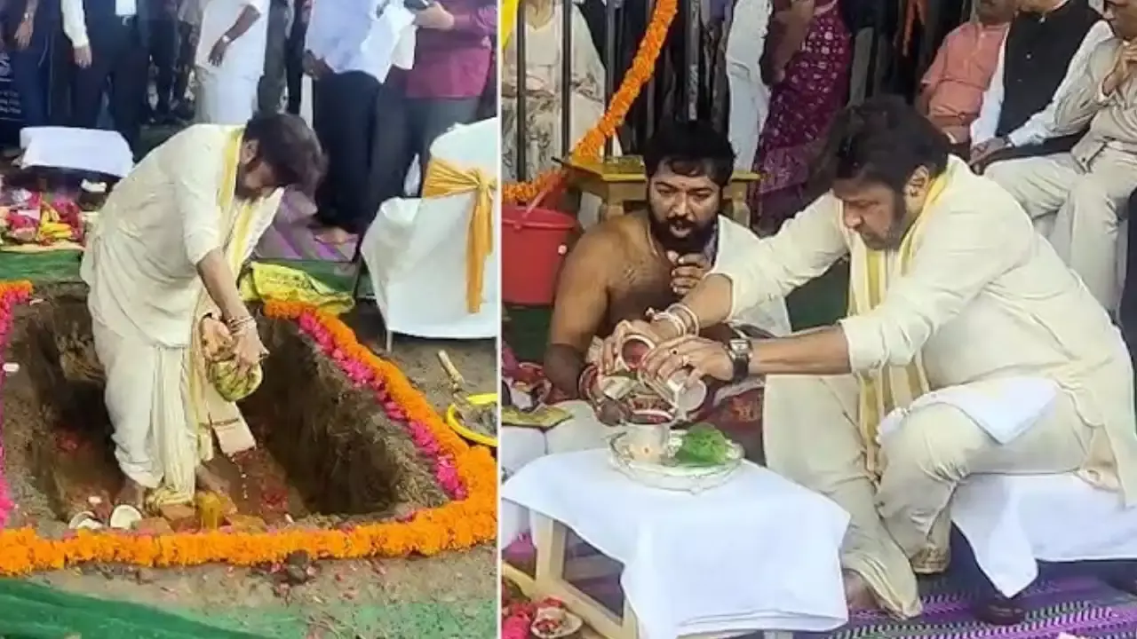 Andhra Pradesh : అమరావతిలో బసవతారకం క్యాన్సర్ కేర్ క్యాంపస్కు బాలయ్య భూమి పూజ Andhra Pradesh : అమరావతిలో బసవతారకం క్యాన్సర్ కేర్ క్యాంపస్కు బాలయ్య భూమి పూజ
