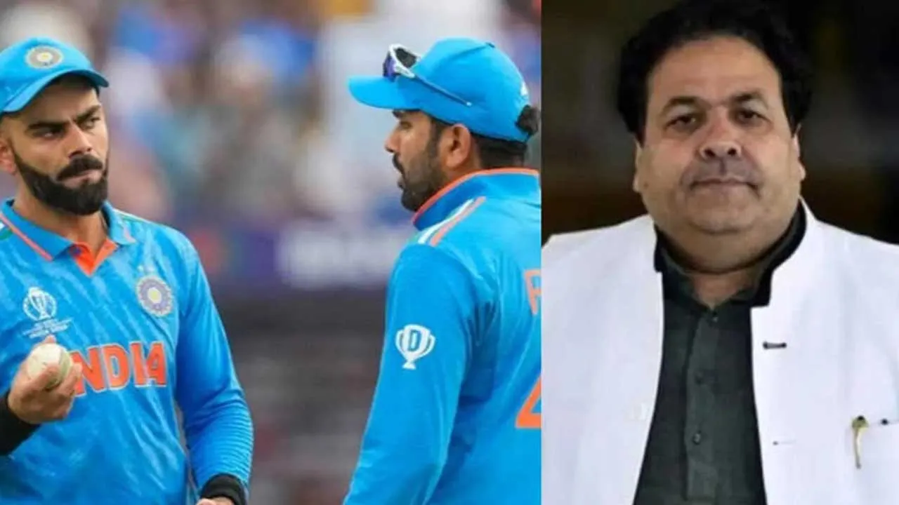 Rajiv Shukla Reacts : కోహ్లీ, రోహిత్ల ఫేర్వెల్ గురించి మాట్లాడొద్దు Rajiv Shukla Reacts : కోహ్లీ, రోహిత్ల ఫేర్వెల్ గురించి మాట్లాడొద్దు