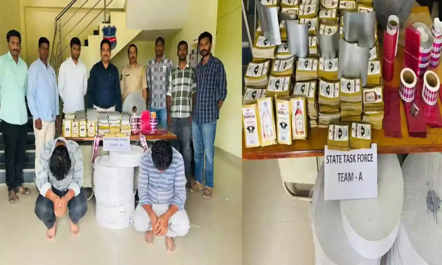 TG : నకిలీ మద్యం బాటిళ్ల కోసం లేబుల్స్ తయారీ యంత్రాలు సీజ్ TG : నకిలీ మద్యం బాటిళ్ల కోసం లేబుల్స్ తయారీ యంత్రాలు సీజ్