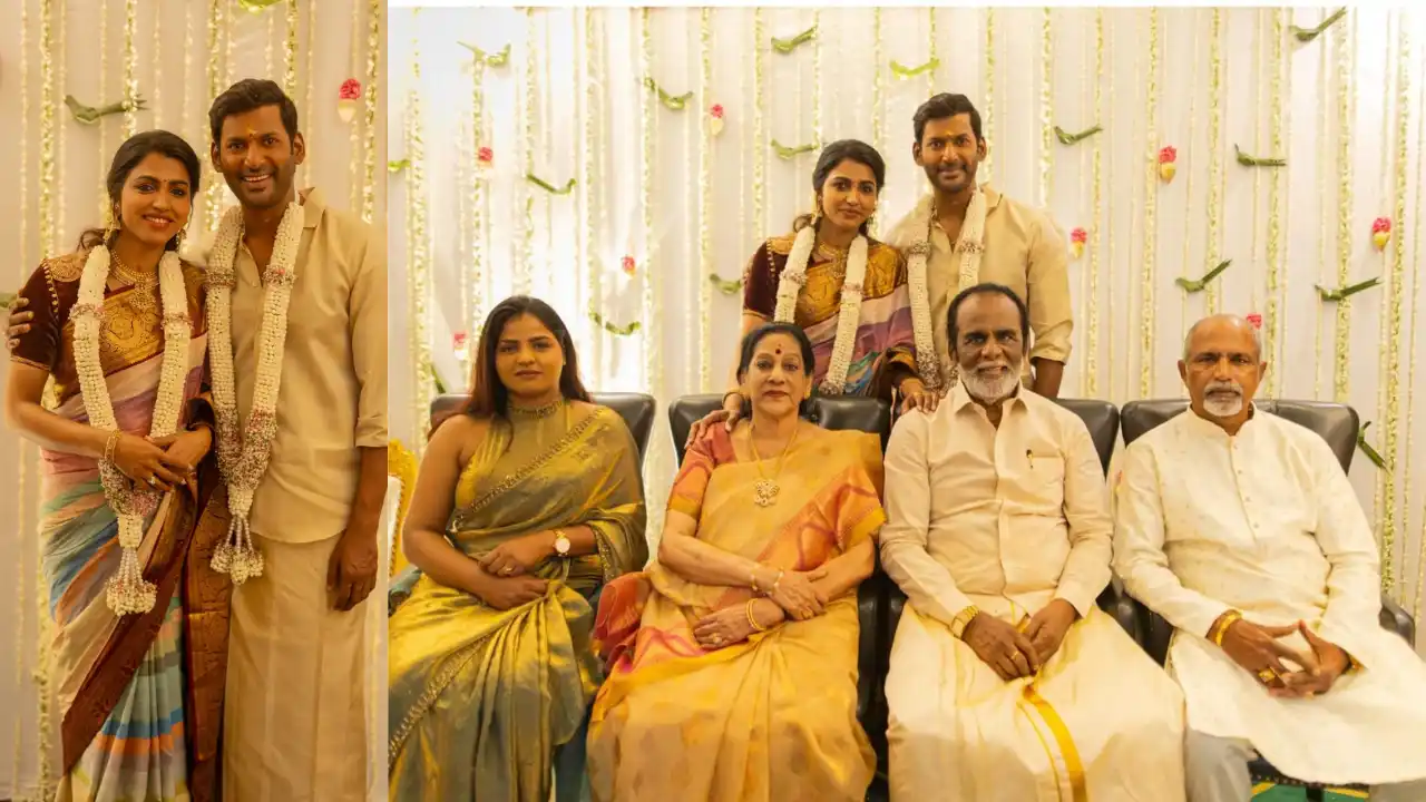 Vishal, Sai Dhanshika :  ఘనంగా విశాల్, సాయి ధన్సికల నిశ్చితార్థం Vishal, Sai Dhanshika :  ఘనంగా విశాల్, సాయి ధన్సికల నిశ్చితార్థం