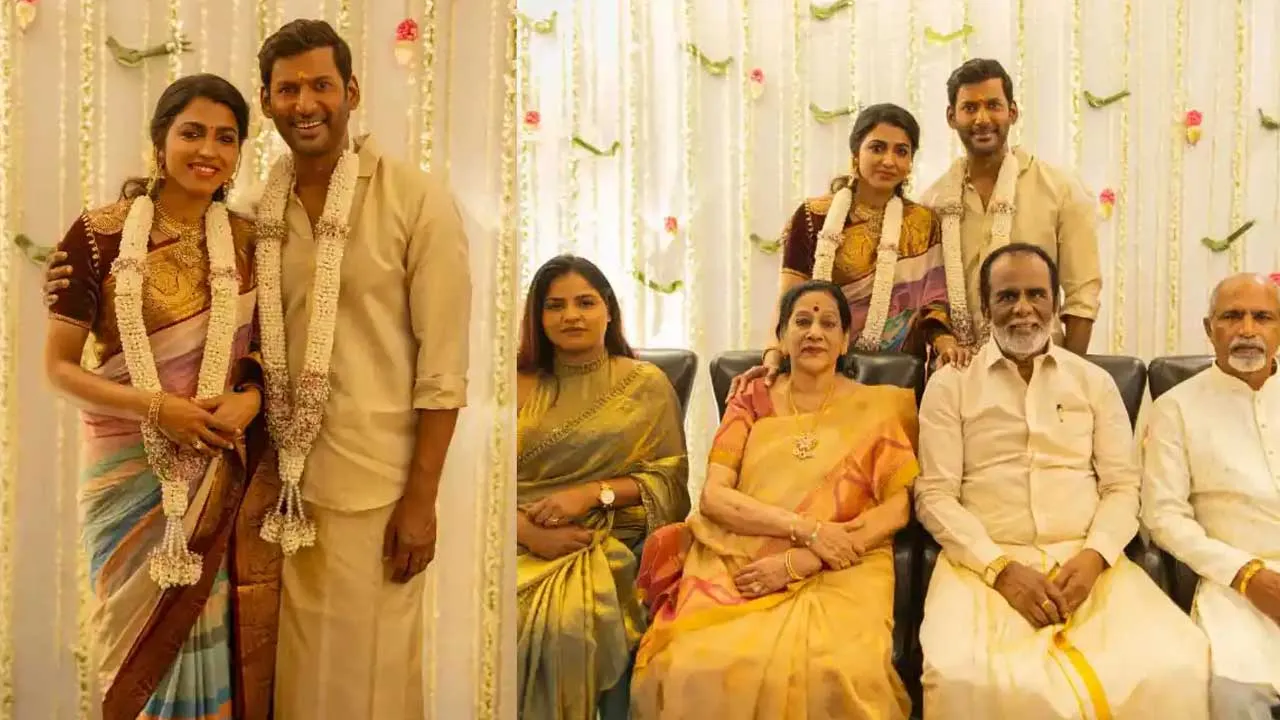 Actore Vishal : స్టార్ హీరో విశాల్ నిశ్చితార్థం..అమ్మాయి ఎవరంటే? Actore Vishal : స్టార్ హీరో విశాల్ నిశ్చితార్థం..అమ్మాయి ఎవరంటే?