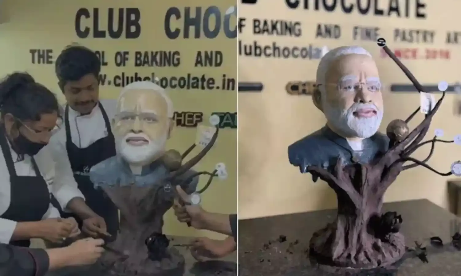 Odisha: విద్యార్థులు తయారు చేసిన 70 కిలోల ప్రధాని మోదీ చాక్లెట్ శిల్పం Odisha: విద్యార్థులు తయారు చేసిన 70 కిలోల ప్రధాని మోదీ చాక్లెట్ శిల్పం
