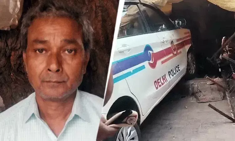 Delhi: పోలీస్ కారు ఢీకొని టీ స్టాల్ విక్రేత మృతి.. పోలీసులు మద్యం సేవించారని స్థానికుల ఆరోపణ