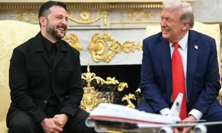 జెలెన్స్కీ జాకెట్ మెచ్చిన ట్రంప్.. స్టైలిష్ లుక్ అంటూ ప్రశంసలు..
