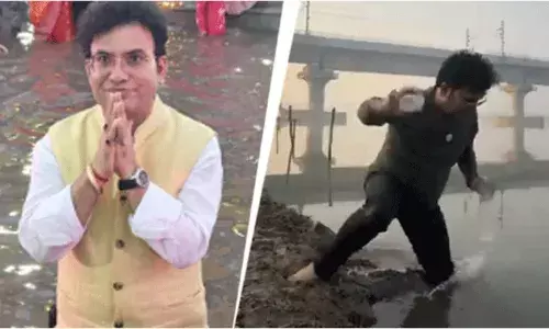 యమునా నదిలో రీల్స్ తీస్తూ కాలు జారి నడిలో పడిన బీజేపీ ఎమ్మెల్యే..