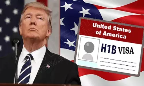 అమెరికా రండి ఇక్కడి వారికి శిక్షణ ఇచ్చి వెళ్లండి..: ట్రంప్ కొత్త H-1B వీసా విధానం అమెరికా రండి ఇక్కడి వారికి శిక్షణ ఇచ్చి వెళ్లండి..: ట్రంప్ కొత్త H-1B వీసా విధానం