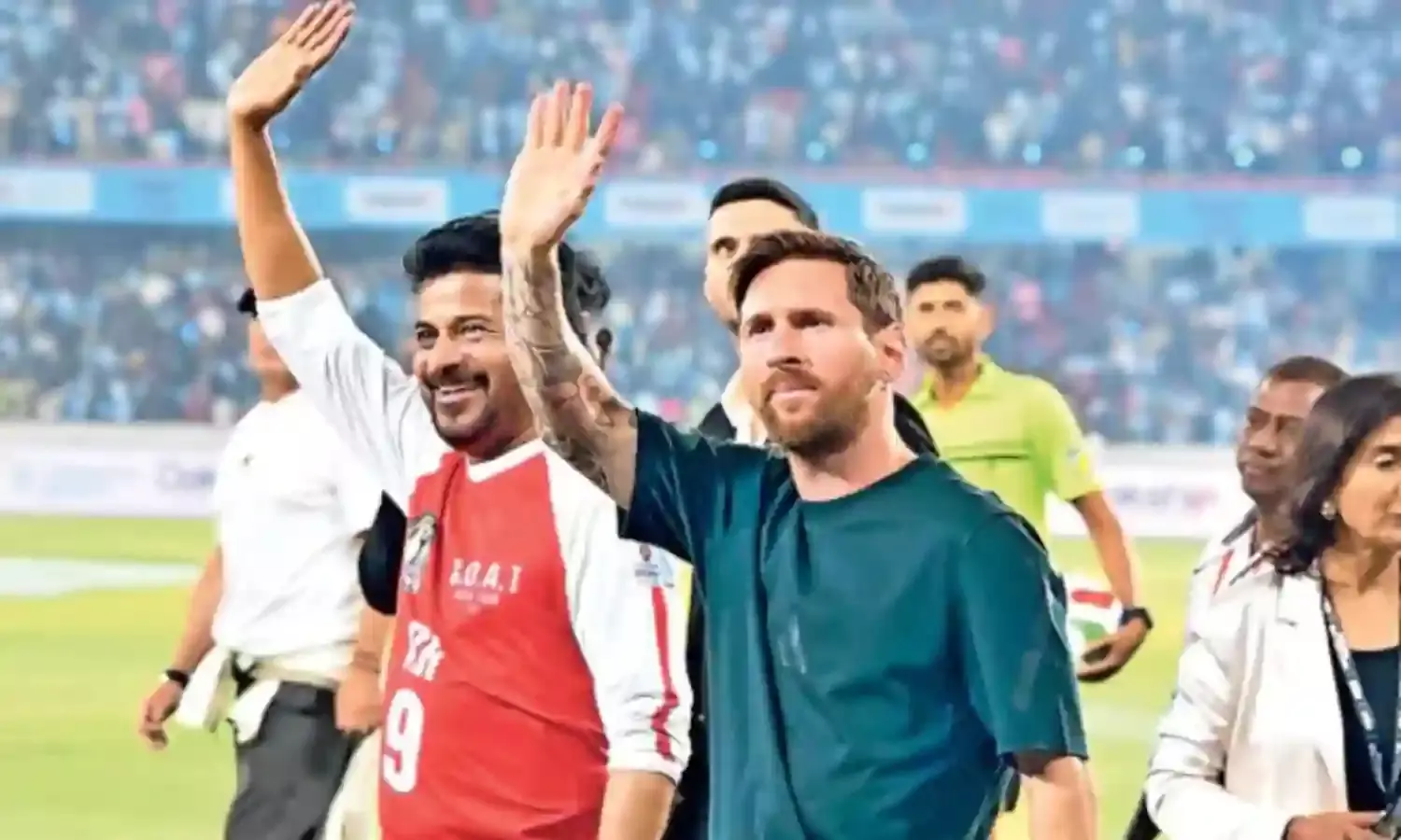 MESSI: మెస్సీ నామస్మరణతో మార్మోగిన హైదరాబాద్ MESSI: మెస్సీ నామస్మరణతో మార్మోగిన హైదరాబాద్
