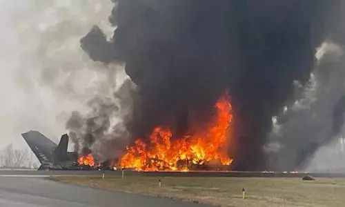 Plane Crash Video: నార్త్ కరోలినాలో  ఘోర విమాన ప్రమాదం.. ఆరుగురు మృతి