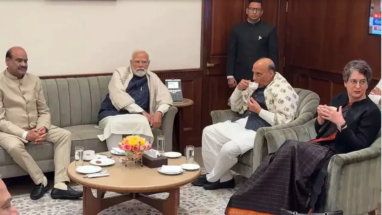 Modi-Priyanka Gandhi: టీ పార్టీలో మోడీ-ప్రియాంకాగాంధీ భేటీ