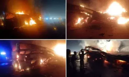 Karnataka: కర్ణాటకలో ఘోర ప్రమాదం. 17 మంది సజీవ దహనం