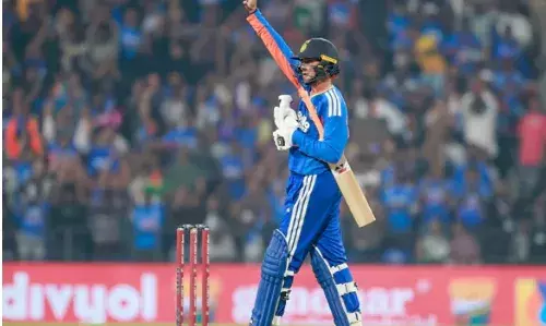 ABHISHEK: అభిషేక్ విధ్వంసం.. భారత్ శుభారంభం