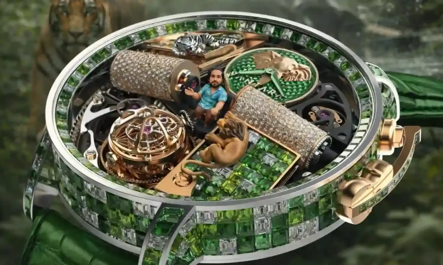 Anant Ambani Watch : రూ. 13.7 కోట్ల వాచీలో అనంత అంబానీ అడవి..గడియారం లోపల సింహాలు, పులులు. Anant Ambani Watch : రూ. 13.7 కోట్ల వాచీలో అనంత అంబానీ అడవి..గడియారం లోపల సింహాలు, పులులు.