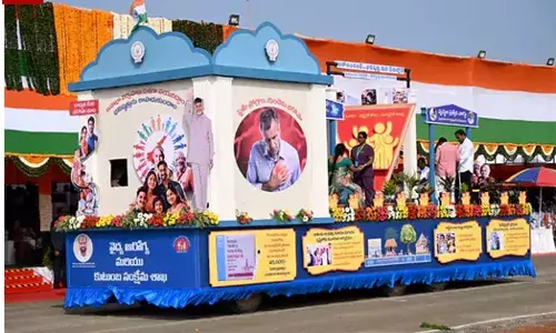 AMARAVATHI: అమరావతిలో ఆకట్టుకున్న శకటాల ప్రదర్శన