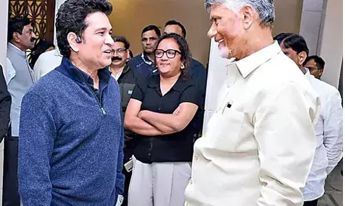 SACHIN: చంద్రబాబుతో సచిన్ టెండూల్కర్