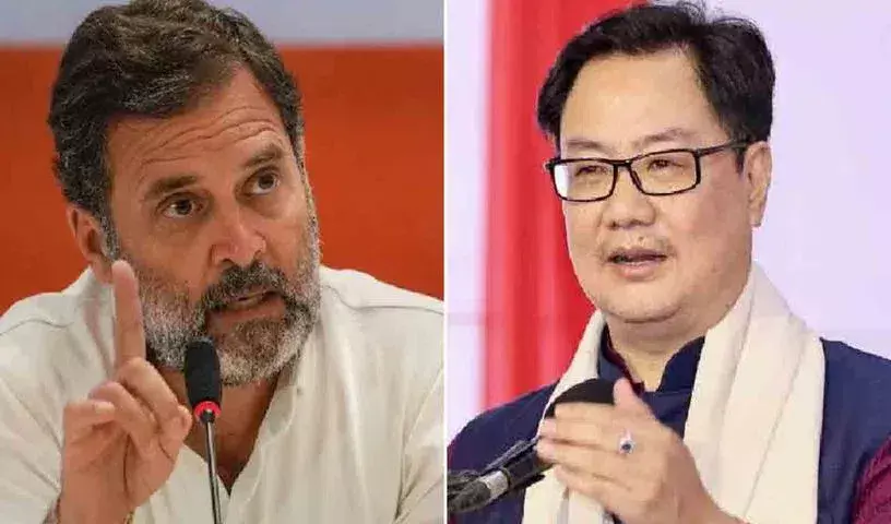 Kiren Rijiju : దేశ భద్రతకు రాహుల్ ముప్పు  : కేంద్రమంత్రి రిజిజు