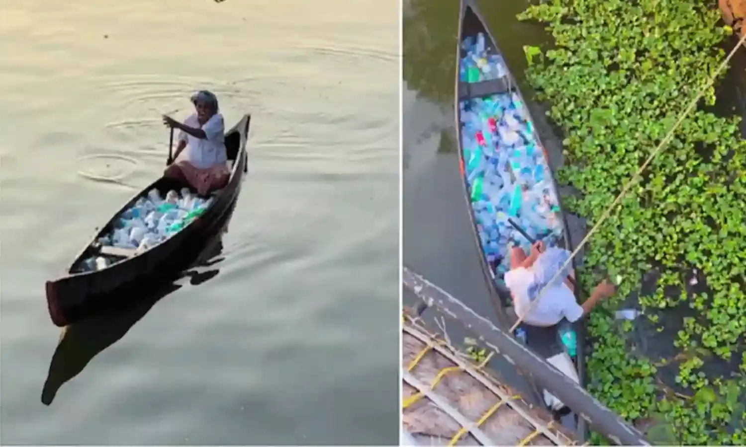 Kerala: నదిలో వ్యర్ధాలు.. శుభ్రం చేస్తున్న వృద్ధుడు..