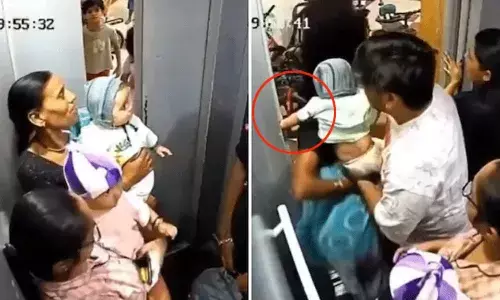 Pune: లిప్ట్ డోర్ లో ఇరుక్కుపోయిన పసిపాప చేయి.. క్షేమంగా బయటకు..